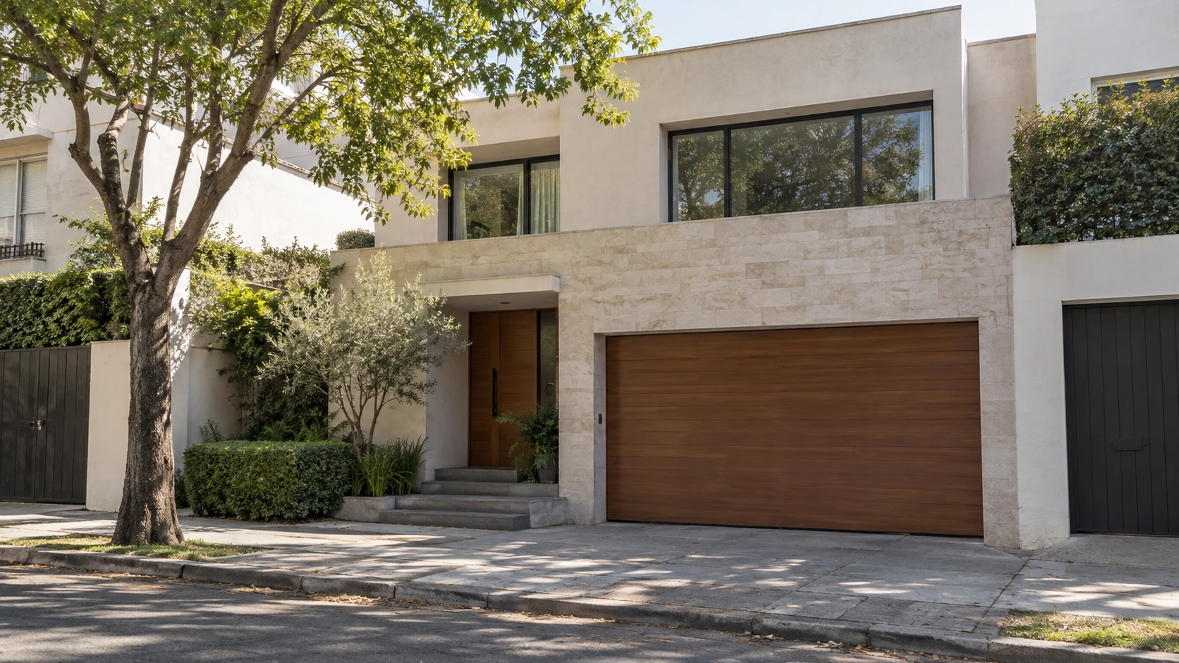 Casa con jardín como referencia de una garantía inmobiliaria