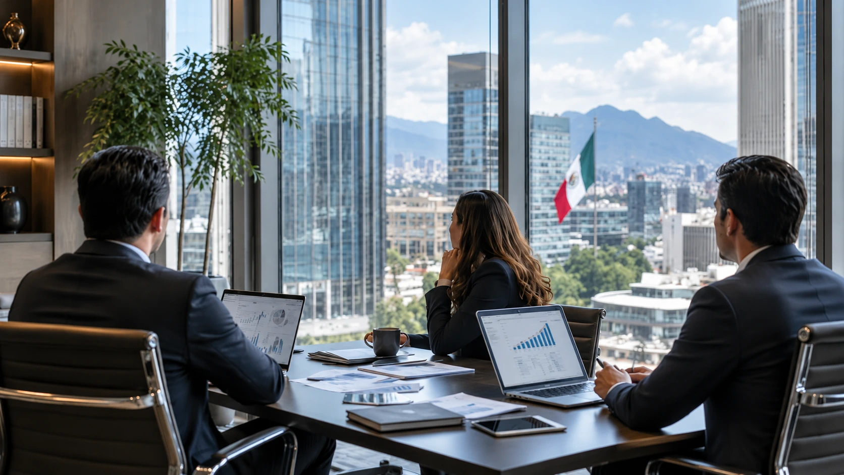Consejo empresarial en oficina