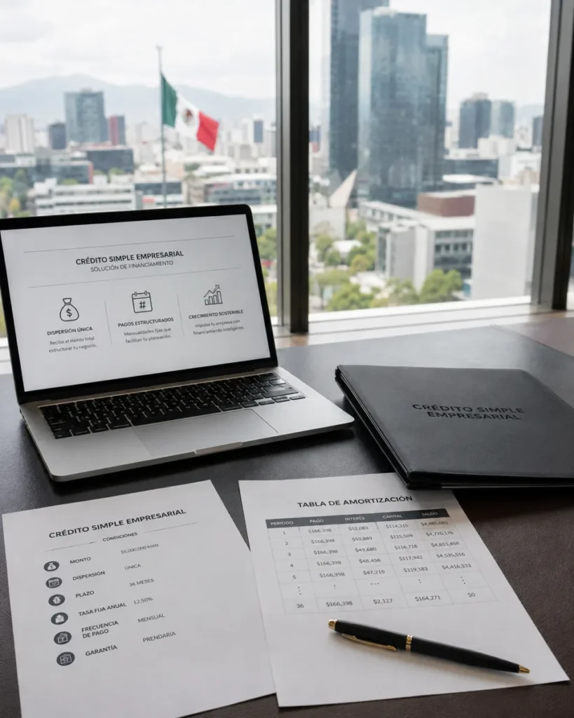 Documentación empresarial preparada sobre un escritorio