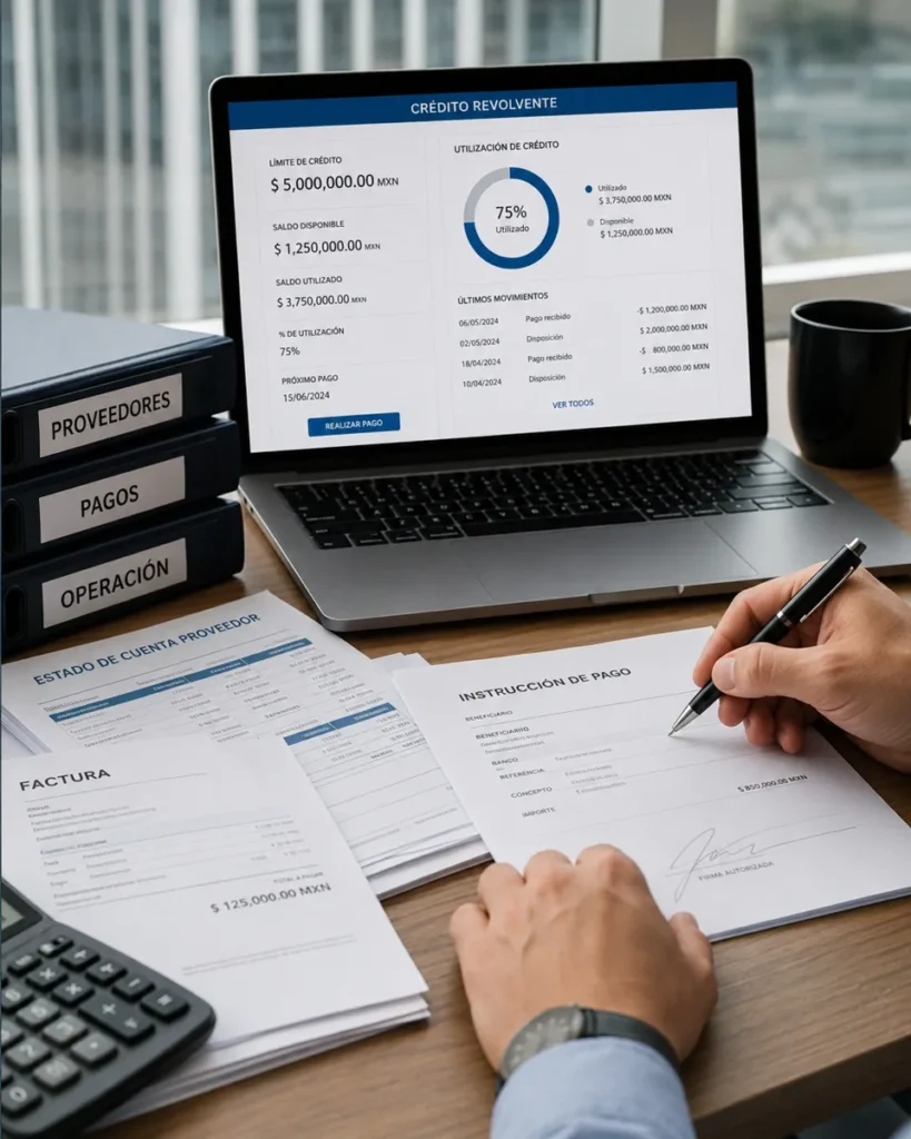 Comparación de documentos y alternativas financieras en un escritorio