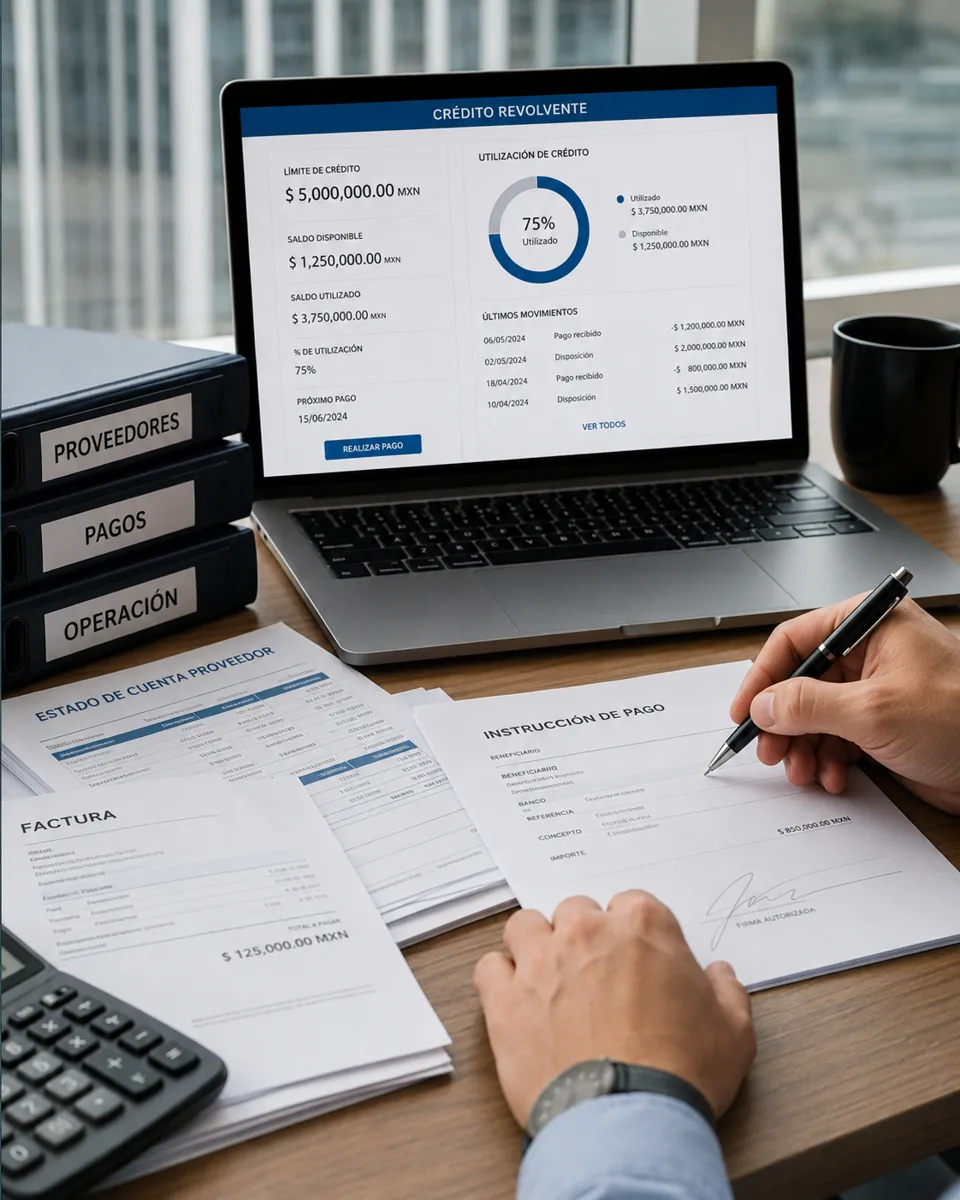 Comparación de documentos y alternativas financieras en un escritorio