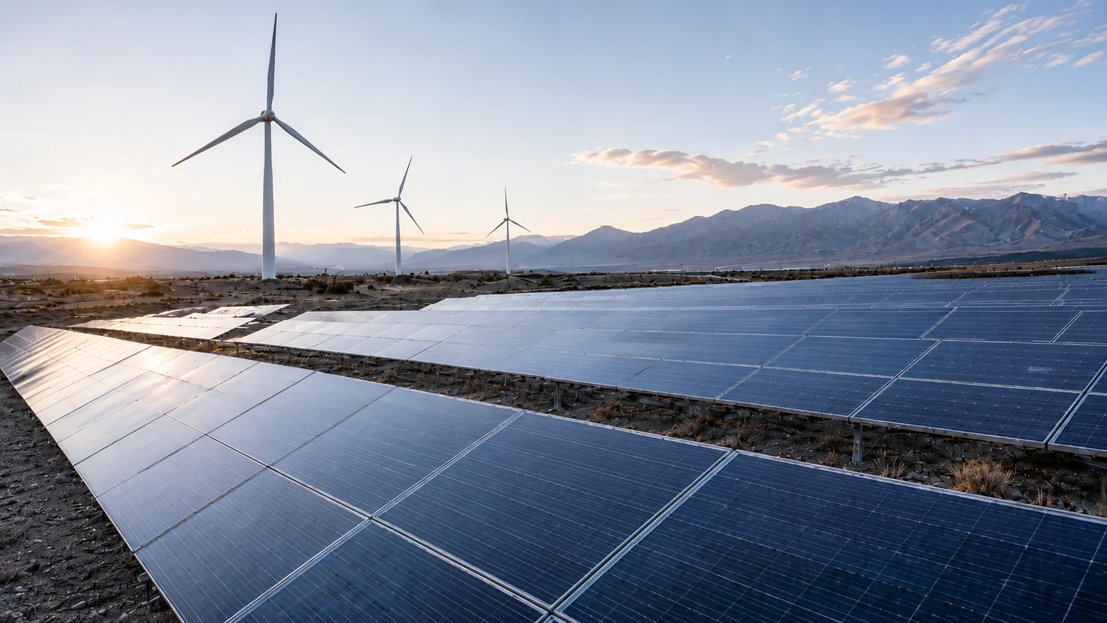 Instalación solar y eólica